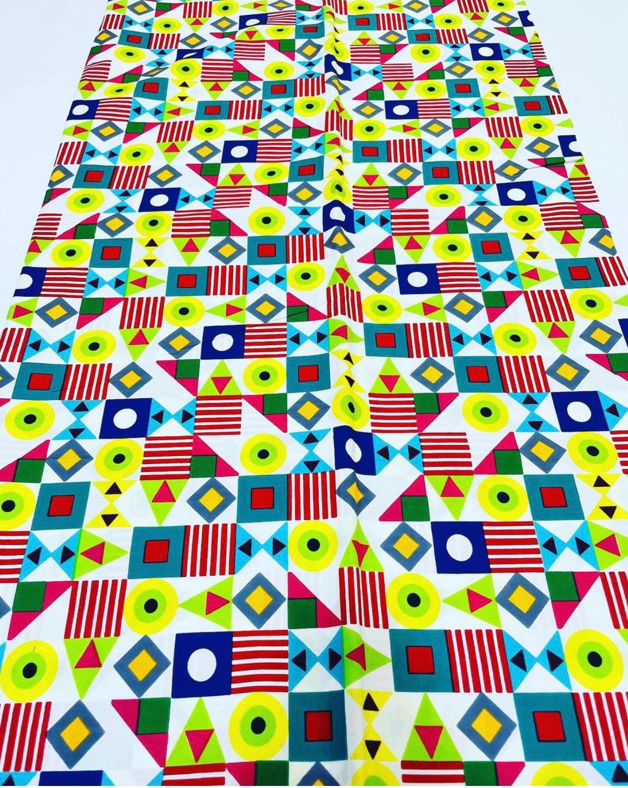 Multicolor African Fabric/African prints/ Ankara fabric/ African wax/Kente fabric/African fabric per yard/ African fabric for/MK435