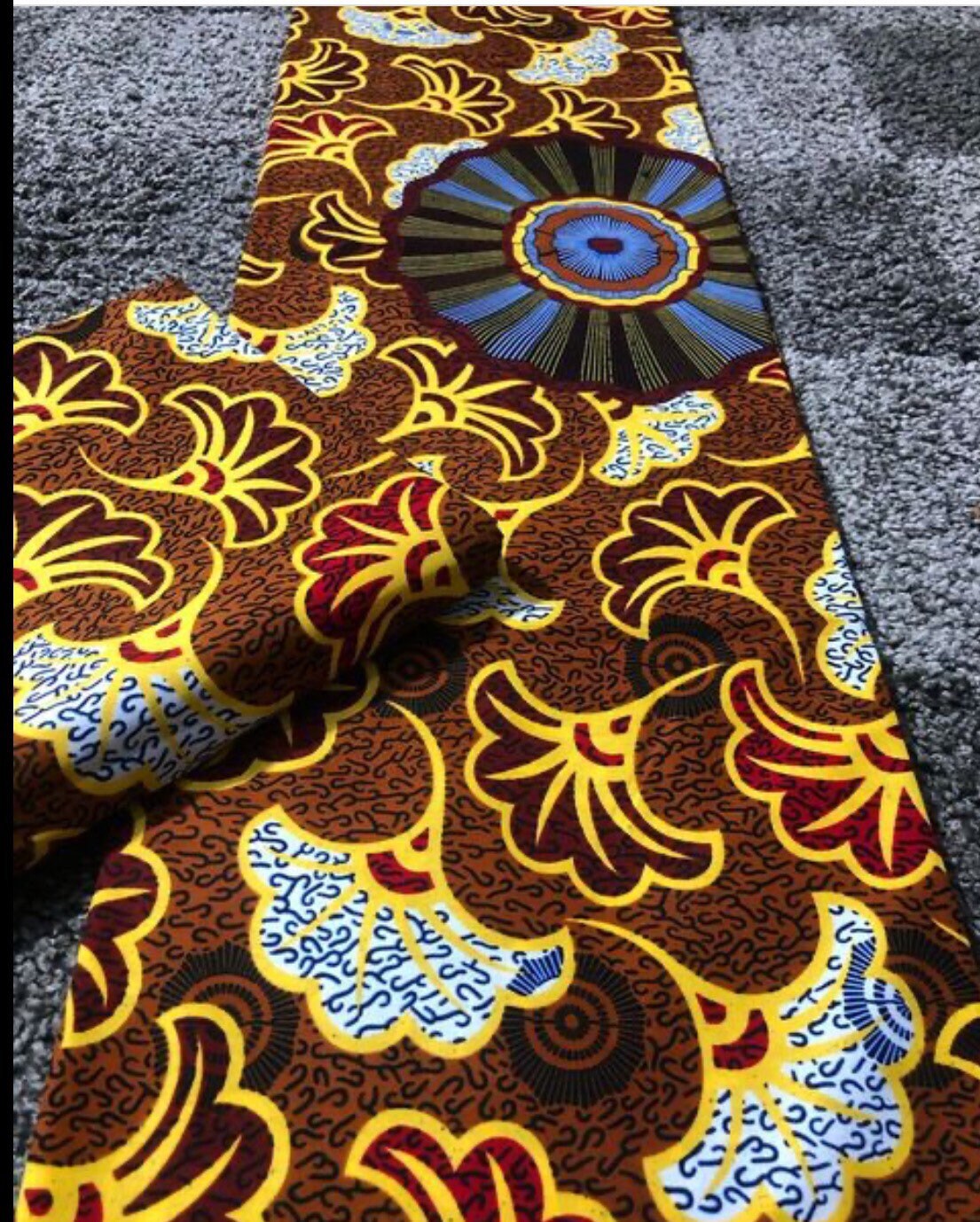 African Fabric/African prints/ Ankara fabric/ Wax print/ African fabric for decor/ African fabric for crafts/African headwrap/MK670t/Brown a