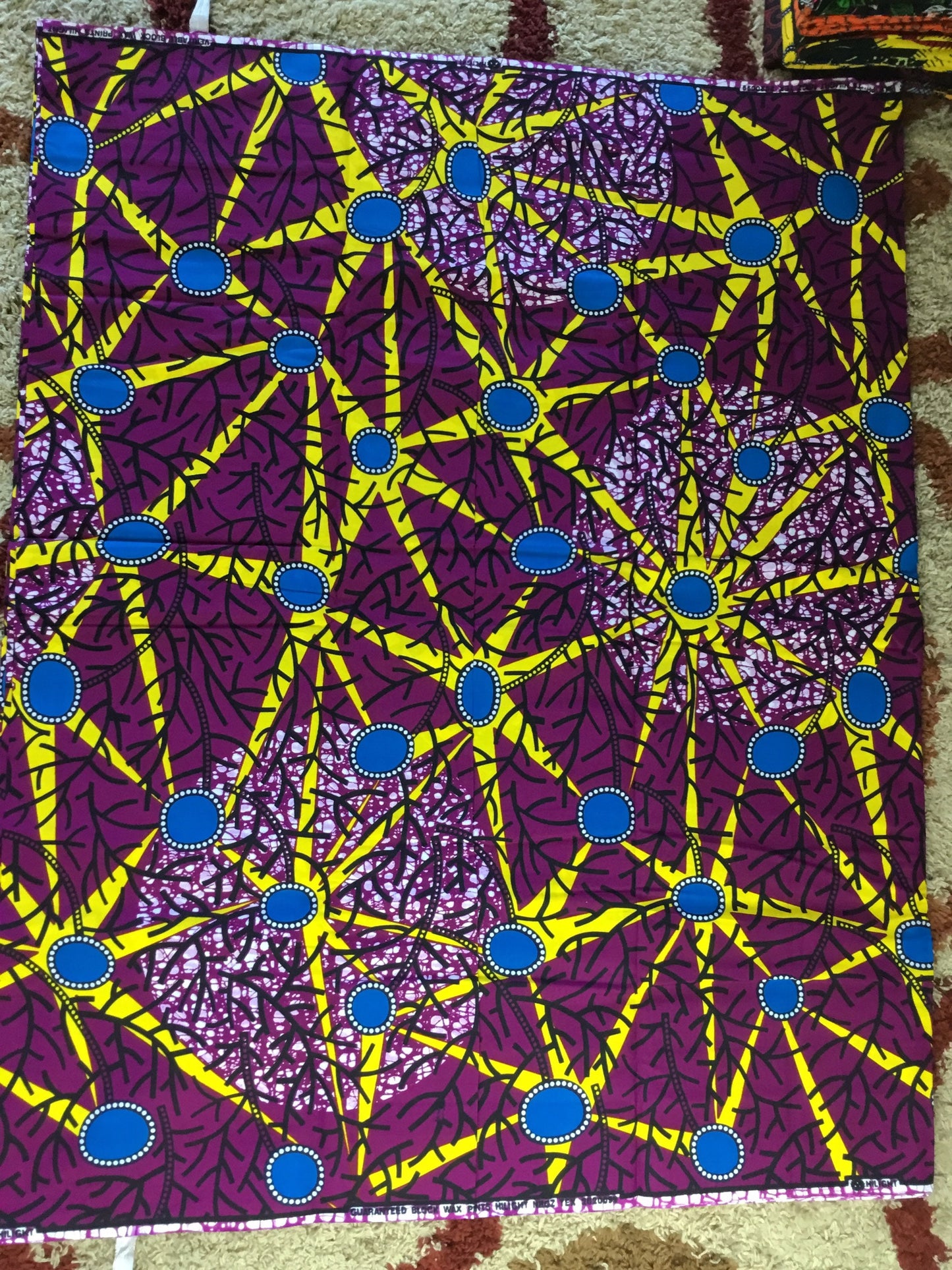 Burgundy and blue African Fabric/African prints/ Ankara fabric/ African headwraps/ African fabric for decor/ African fabric for appar/MK172