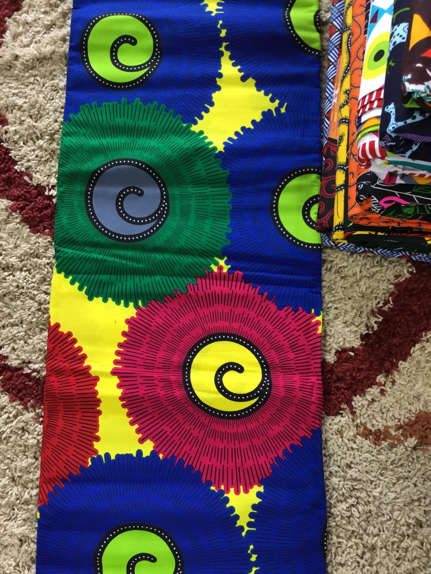 Multicolor African Fabric/African prints/ Ankara fabric/ African fabric per yard/ African fabric for crafts/ African fabric for/MK144fb