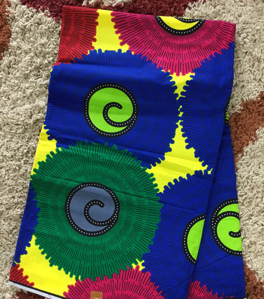 Multicolor African Fabric/African prints/ Ankara fabric/ African fabric per yard/ African fabric for crafts/ African fabric for/MK144fb