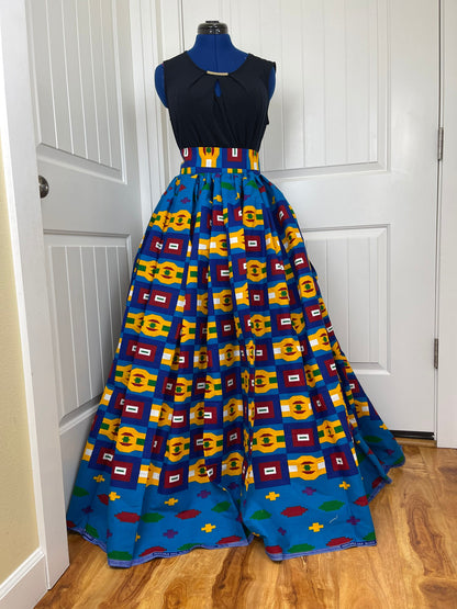 African clothing maxi skirt/ African women clothing/ Ankara maxi skirt/ African print skirt/ Ankara skirt/ kente skirt/African skirt|TK61
