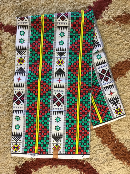 Red and white African Fabric/African prints/ Ankara fabric/African wax/Hollandais/ Blue and white African Kente/blue and white fabric/MK788a