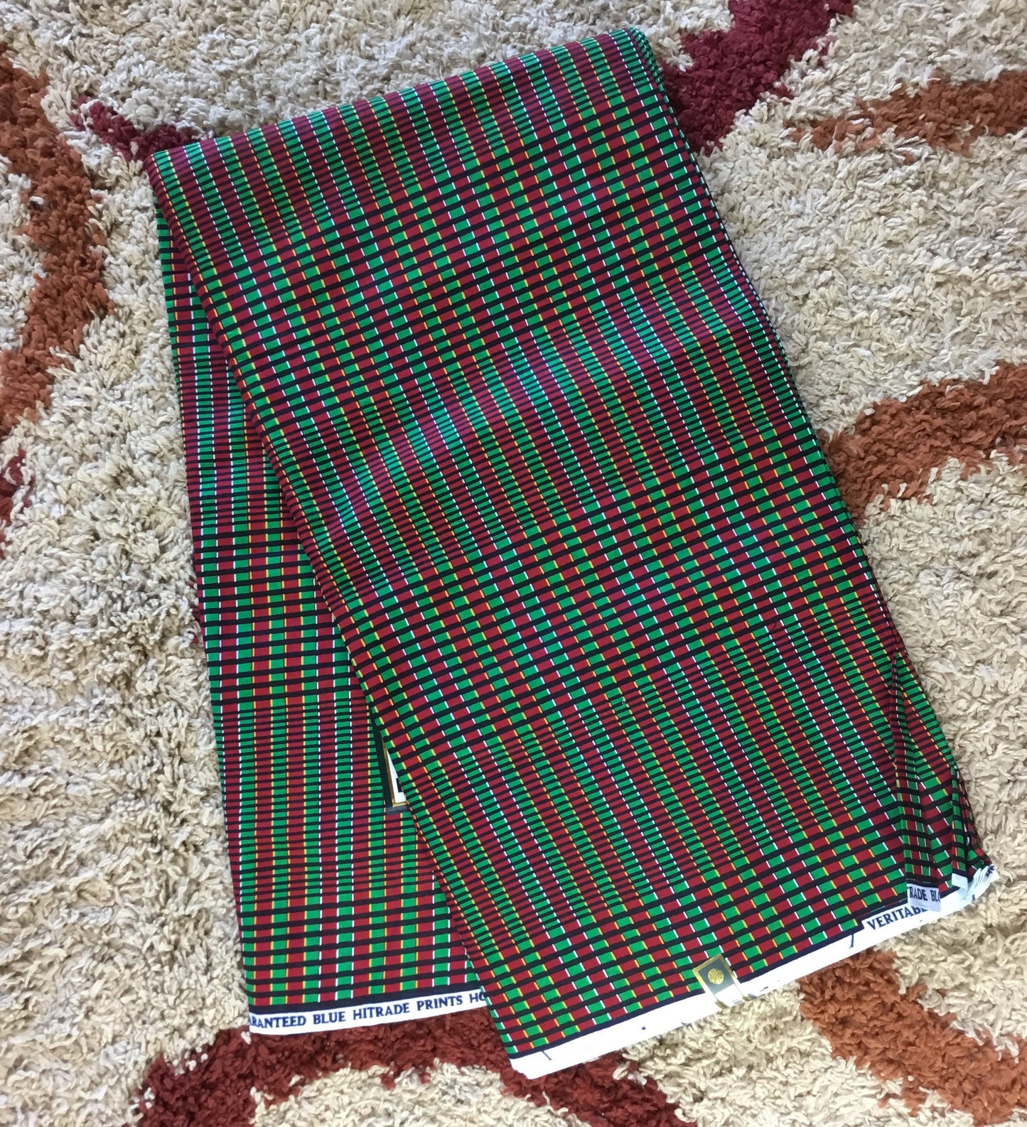 Multicolor African Fabric/African prints/ Ankara fabric/ African fabric per yard/ African fabric for crafts/ African fabri/DK07