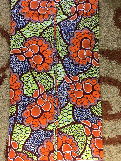 African Fabric/African prints/ Ankara fabric/ Wax print/ African fabric for decor/ African fabric for crafts/African headwrap/MK596