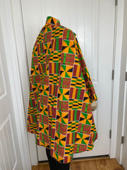 African print cape/ African wax shawl/ African fabric poncho/African high low cape/Ankara shawl for women/Plus size women shawl.