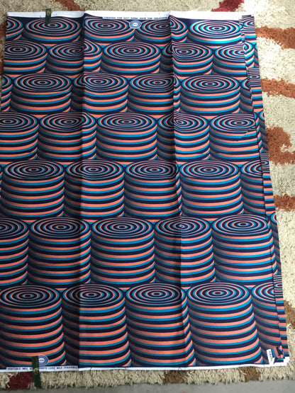 African Fabric/African prints/ Ankara fabric/ African wax/Hollandais/Black and red African fabric/ African fabric 6 yards/FG42a