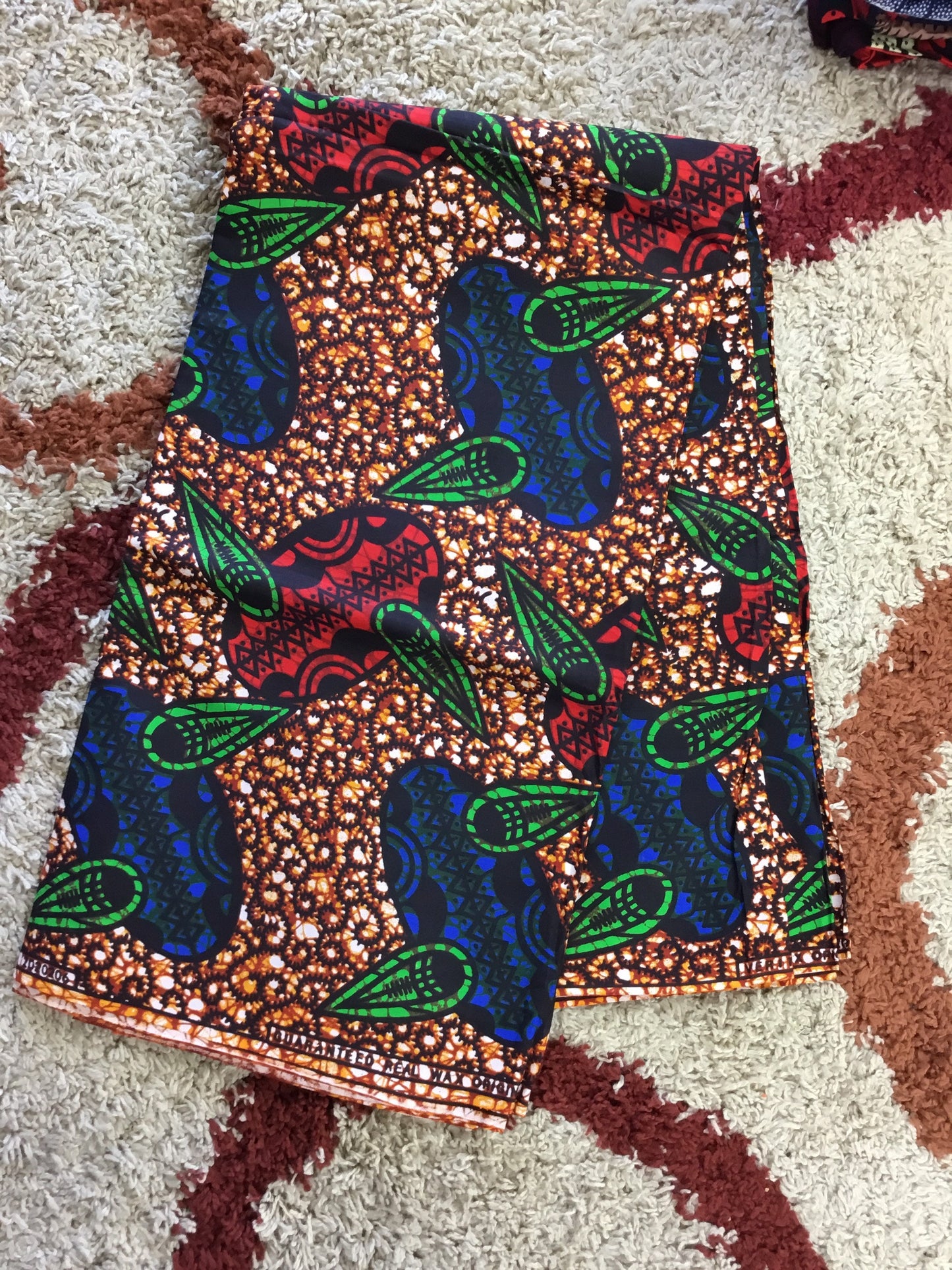 Multicolor African Fabric/African prints/ Ankara fabric/ African fabric per yard/ African fabric for crafts/ African fabri/FG21