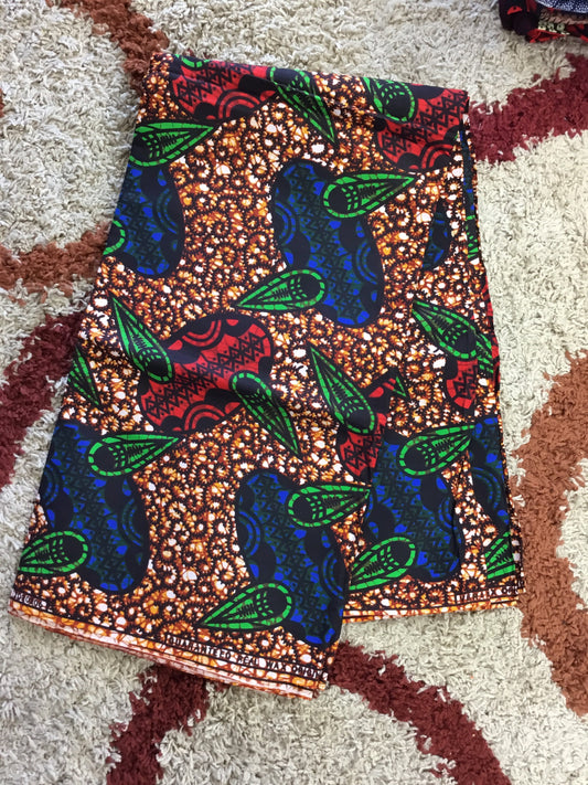 Multicolor African Fabric/African prints/ Ankara fabric/ African fabric per yard/ African fabric for crafts/ African fabri/FG21