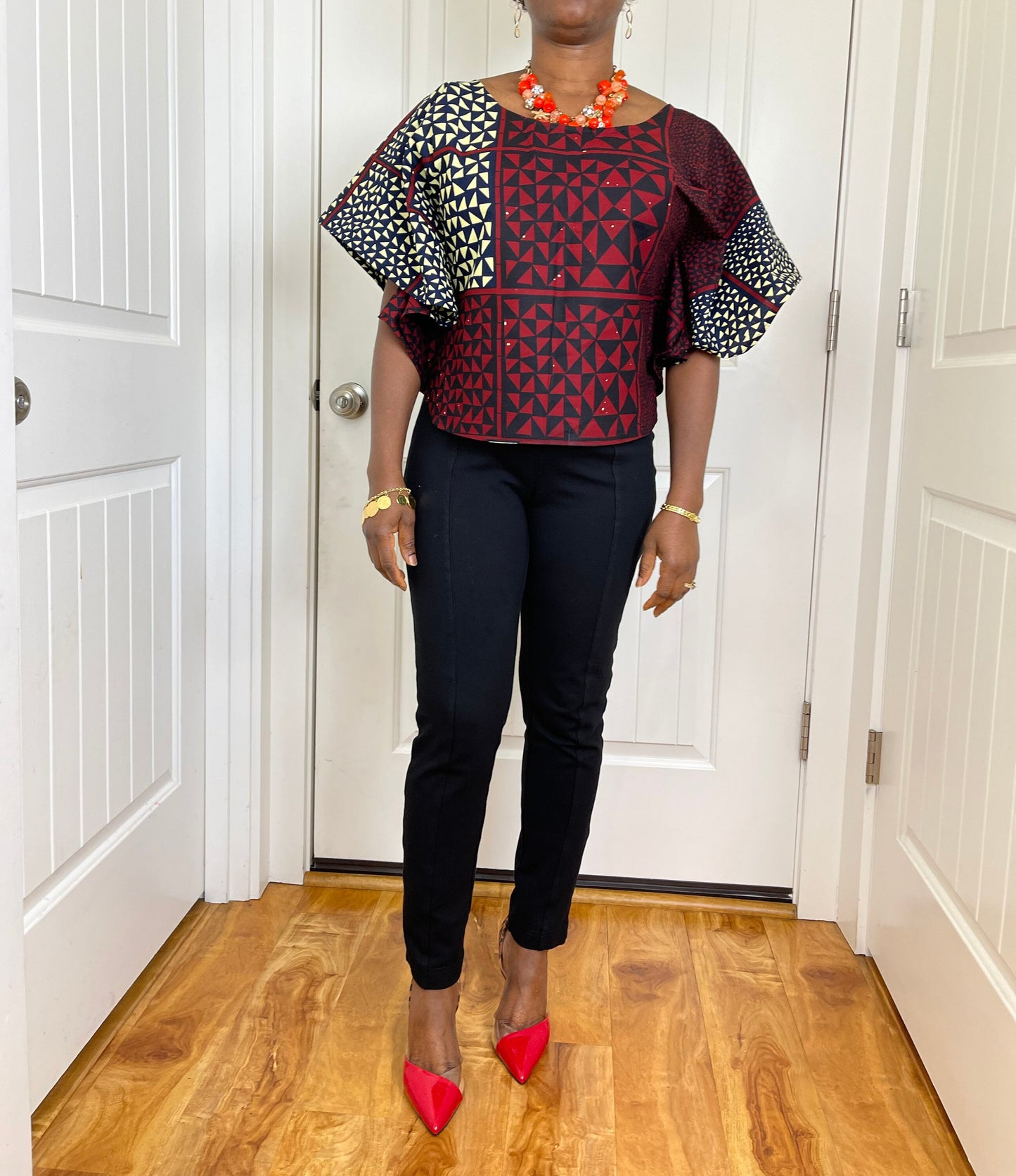 African Blouse/Ankara Top/Summer Blouse/TK84
