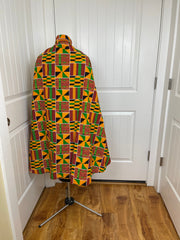 African print cape/ African wax shawl/ African fabric poncho/African high low cape/Ankara shawl for women/Plus size women shawl.