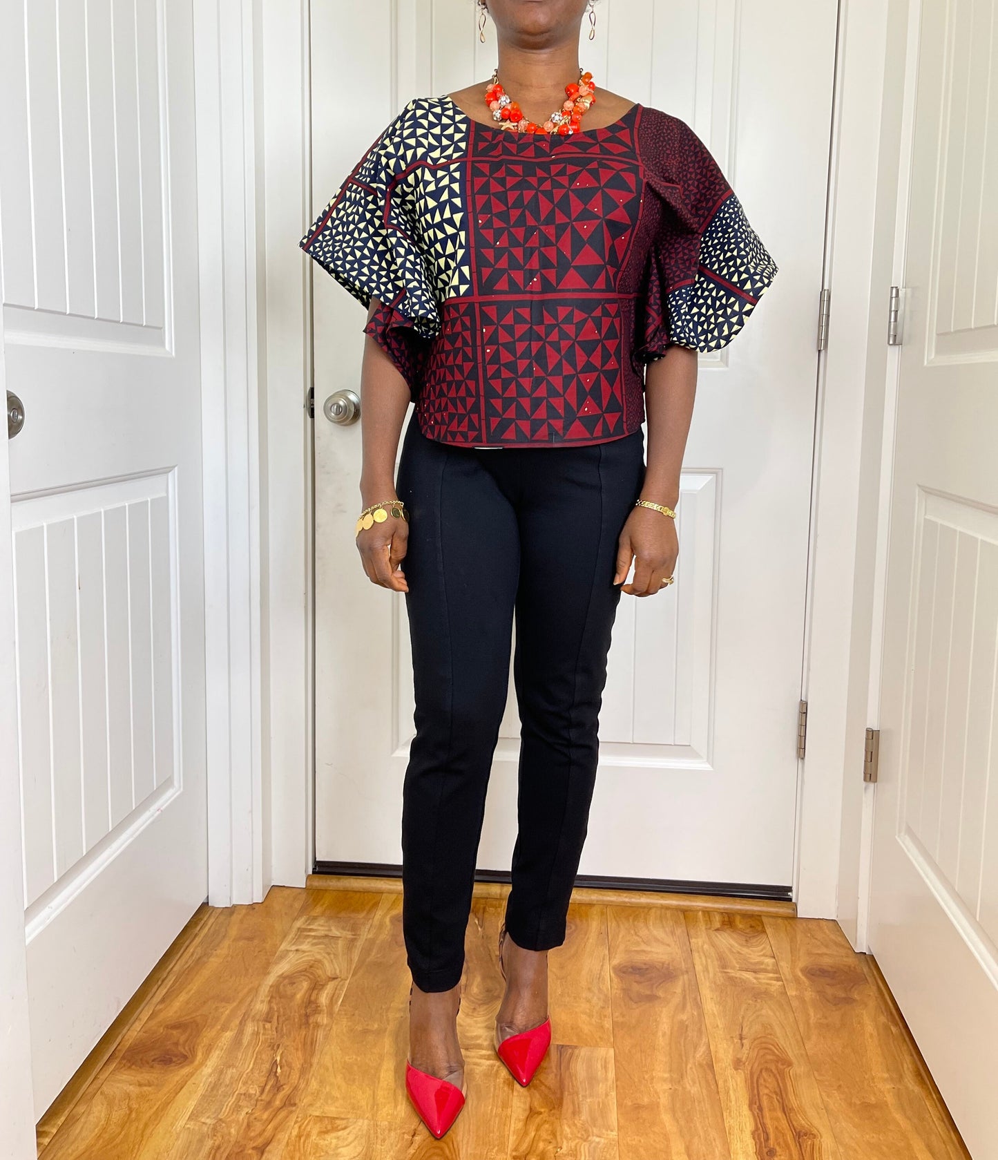 African Blouse/Ankara Top/Summer Blouse/TK84