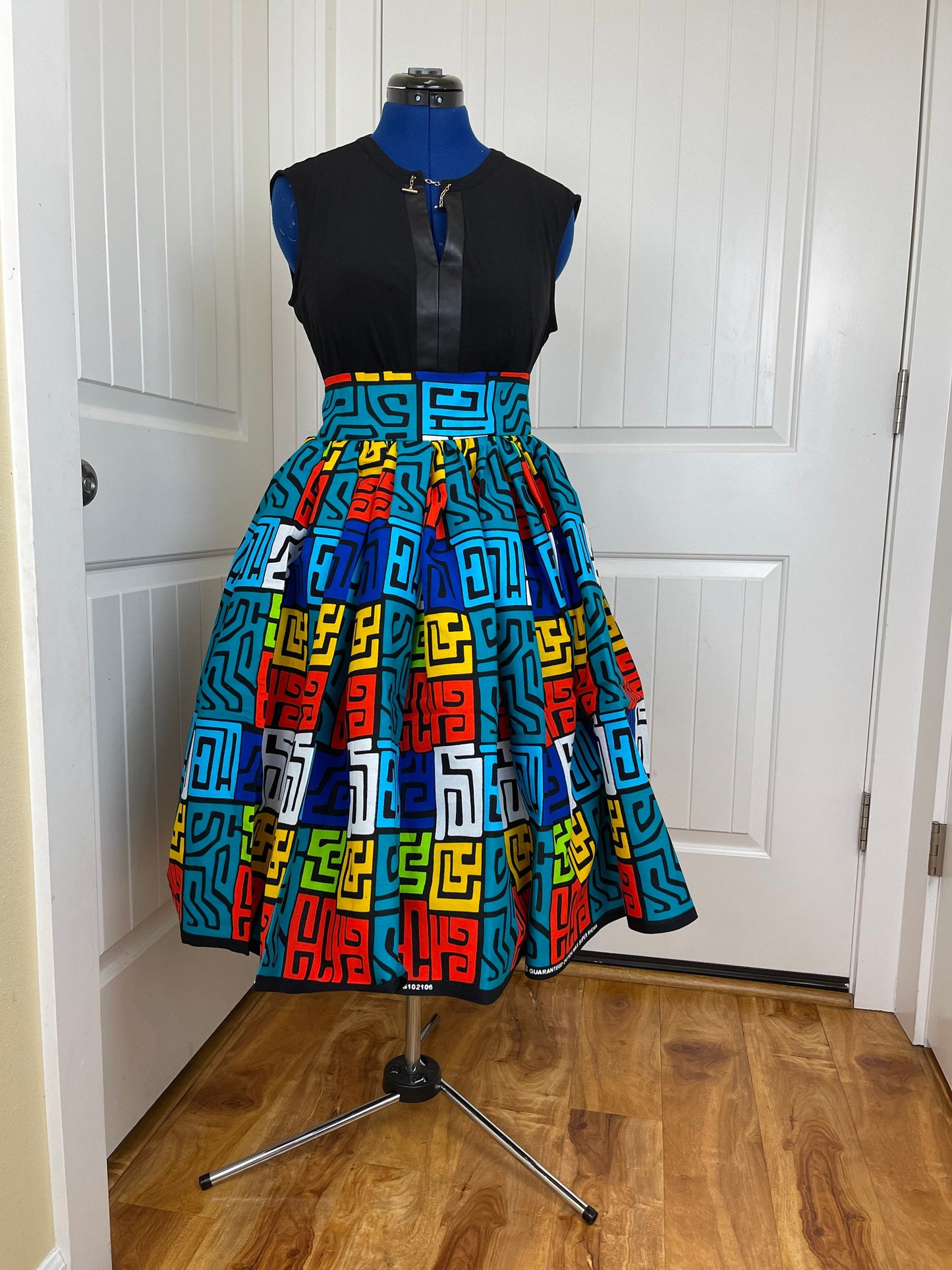 African midi skirt/African Print Skirt/Ankara Skirt/VA50