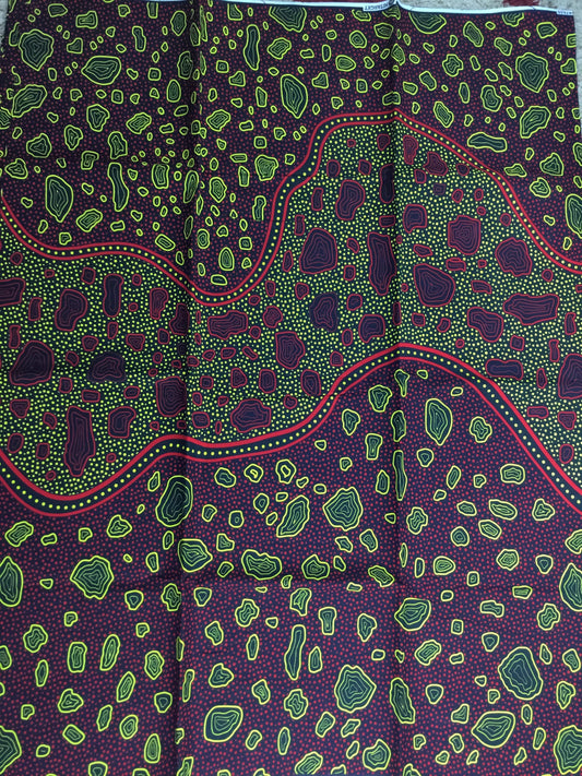 African Fabric/African prints/ Ankara fabric/ African wax/MK589/Maroon African fabric/ African fabric 6 yards