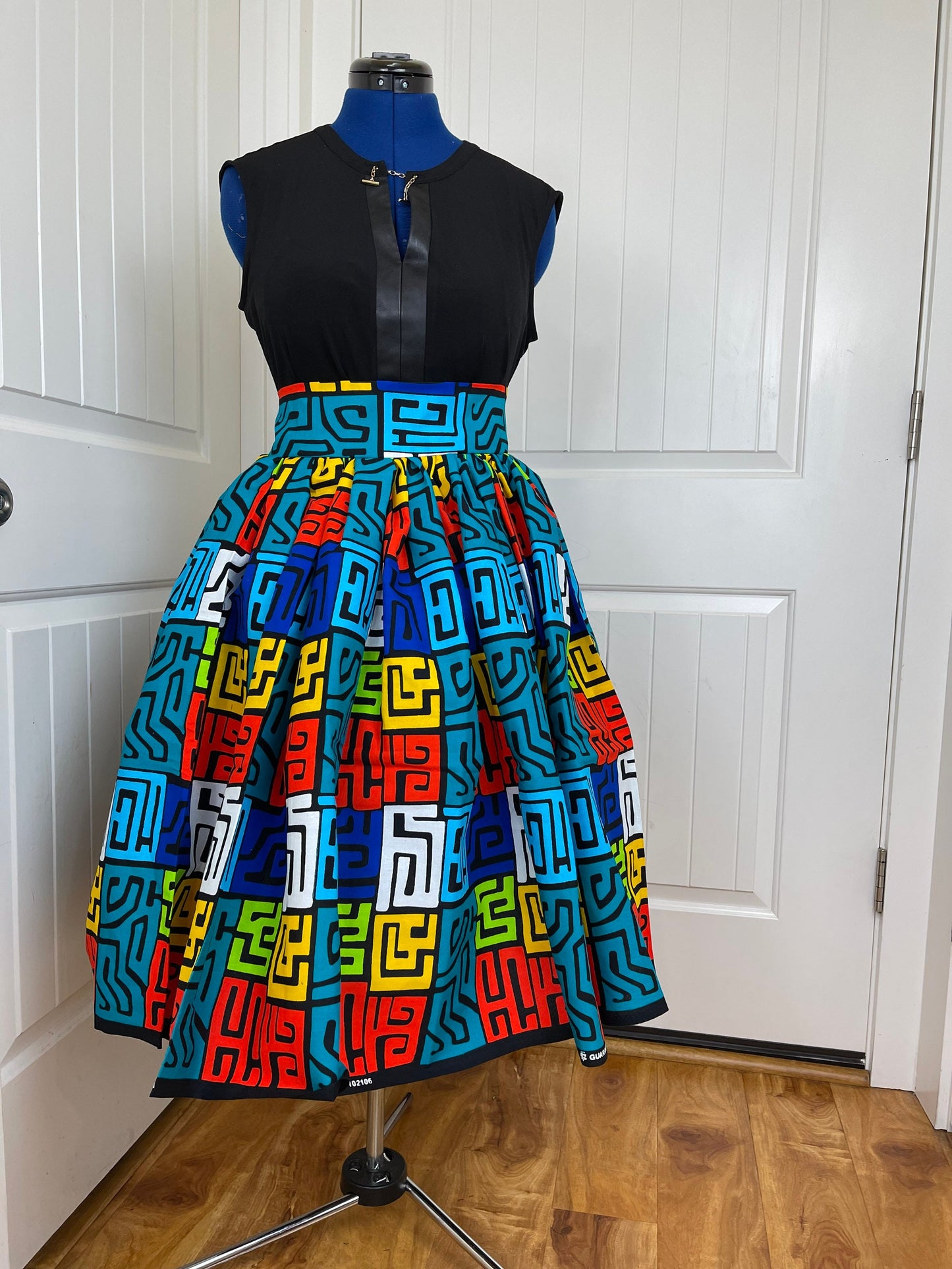 African midi skirt/African Print Skirt/Ankara Skirt/VA50