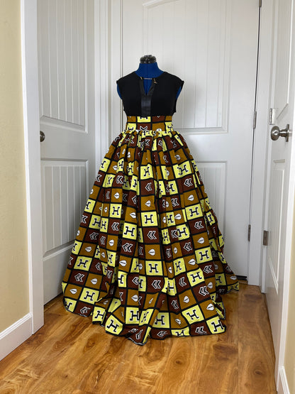 African skirt/Danshiki skirt/Ethnic skirt/Plus size women skirt/VA48