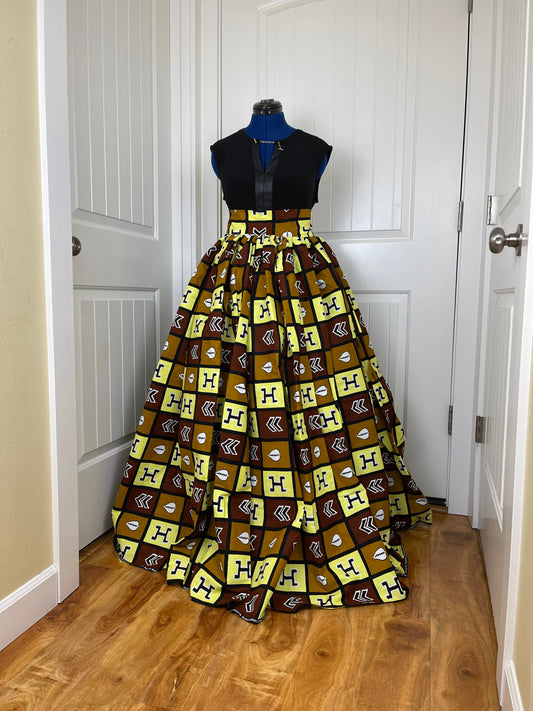 African skirt/Danshiki skirt/Ethnic skirt/Plus size women skirt/VA48