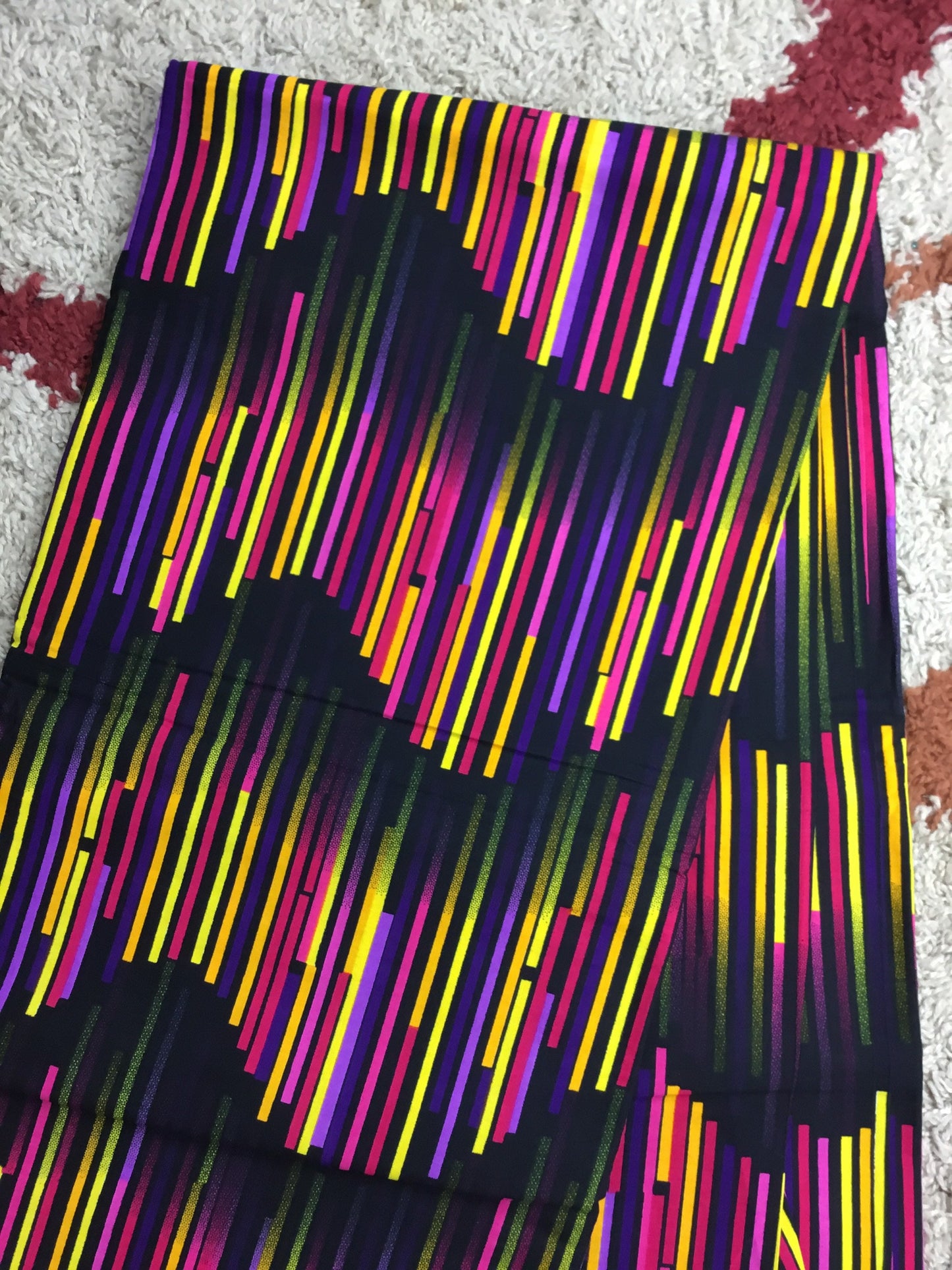 Purple and yellow African Fabric/African prints/ Ankara fabric for sewing/Hollandais wax/Danshiki fabric/ Fabric/African clothing/ MK470