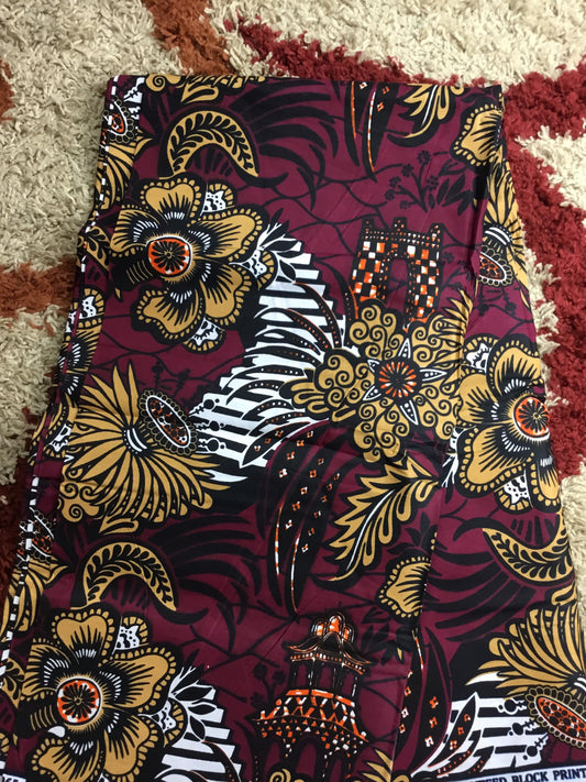 African Fabric/African prints/ Ankara fabric/ Wax print/ African fabric for decor/ African fabric for crafts/MK413/ Kente fabric/ Danshiki p