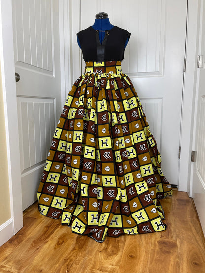 African skirt/Danshiki skirt/Ethnic skirt/Plus size women skirt/VA48