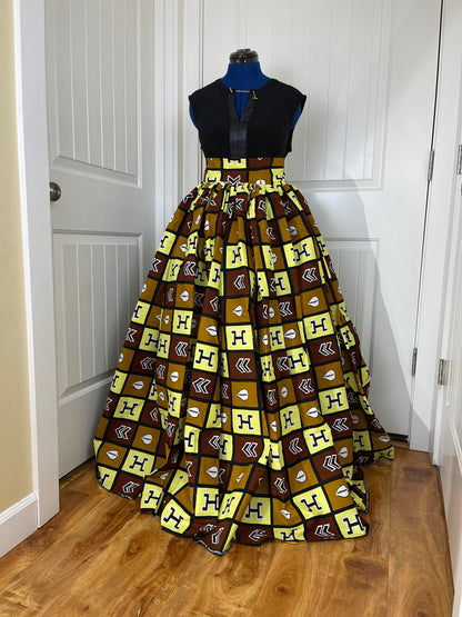 African skirt/Danshiki skirt/Ethnic skirt/Plus size women skirt/VA48