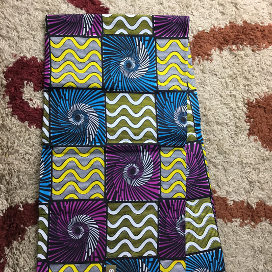 Purple and blue African Fabric/African prints/ Ankara fabric/ African fabric per yard/ African fabric for crafts/ African fabri/FG12