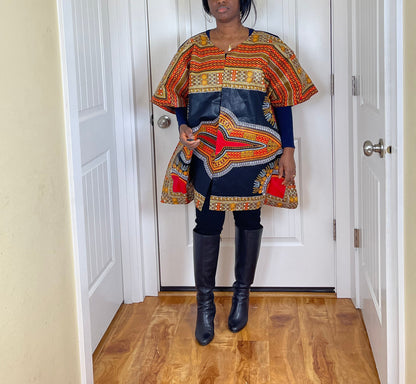 African women clothing/Danshiki Poncho/Poncho/Oversized kimono/African jacket/Ready to ship kimono/Ankara kimono/African top/African duster