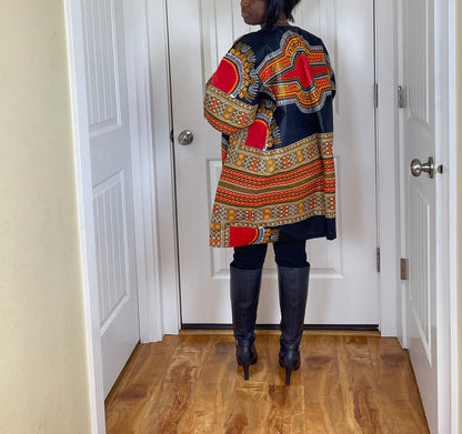 African women clothing/Danshiki Poncho/Poncho/Oversized kimono/African jacket/Ready to ship kimono/Ankara kimono/African top/African duster