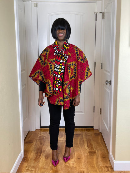 African Cape/Ankara Shawl/Shoulder Shrug/African Print Top/African Clothing/Cape/Poncho/Shawl/Ankara/Plus Size/Women’sTop/Mudcloth Shawl/Dan