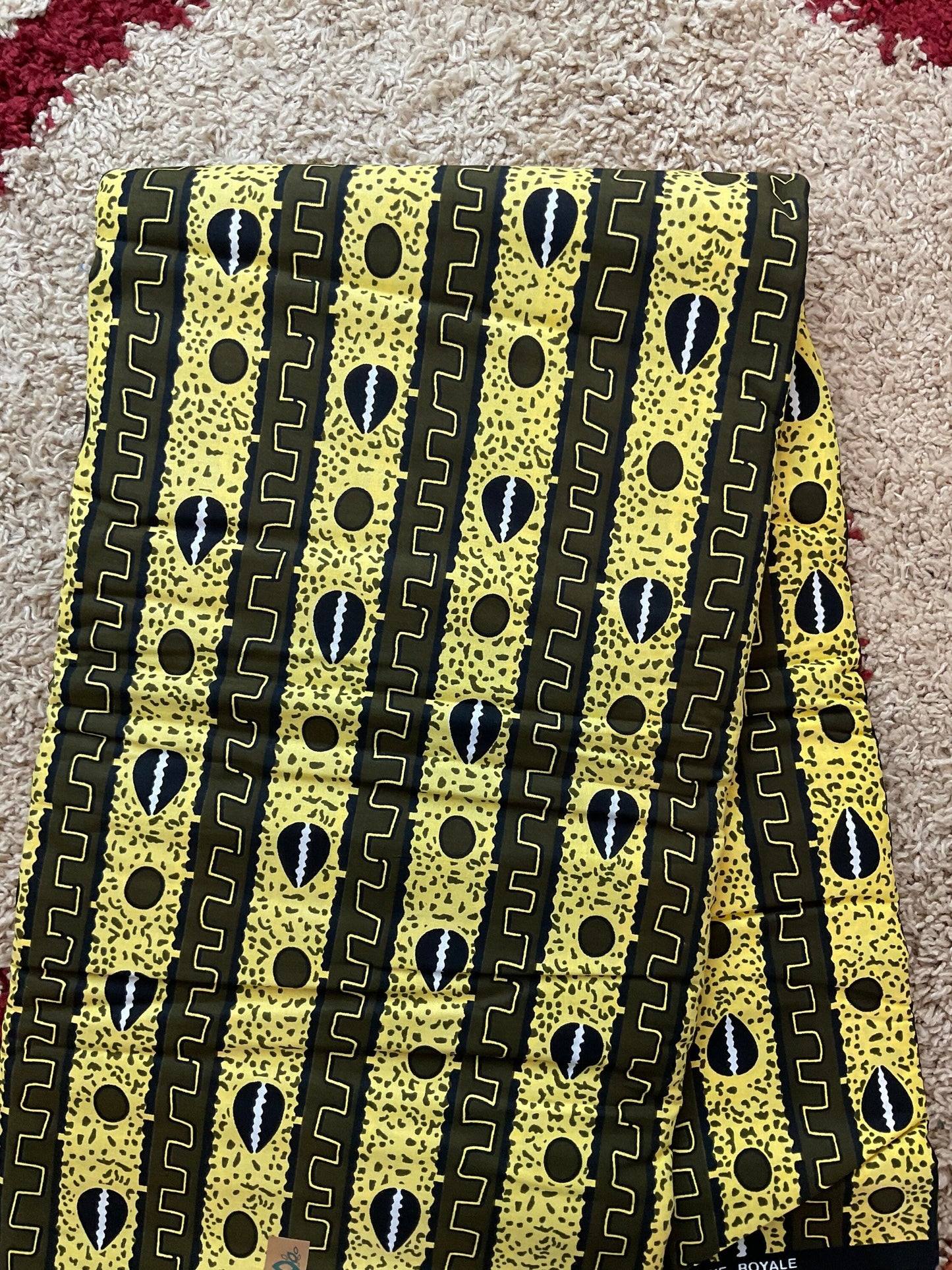 African Fabric/African prints/ Ankara fabric/ African wax/Hollandais/Black and red African fabric/ African fabric 6 yards/FG41b