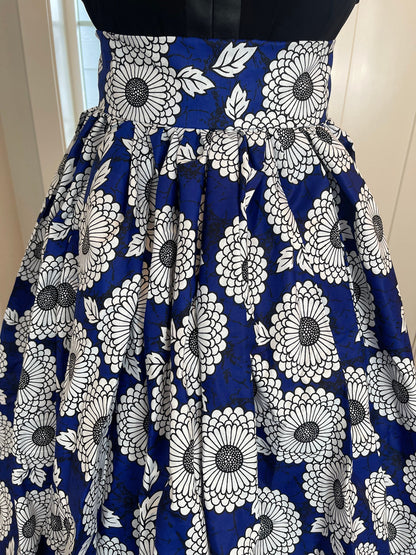 African clothing maxi skirt/ African women clothing/ Ankara maxi skirt/ African print skirt/ Ankara long skirt/ blue skirt/fashion skirt