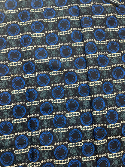 Blue and white African Fabric/African prints/ Ankara fabric/ African fabric by the yard/African fabric/ African fabric 6 yards/MK107