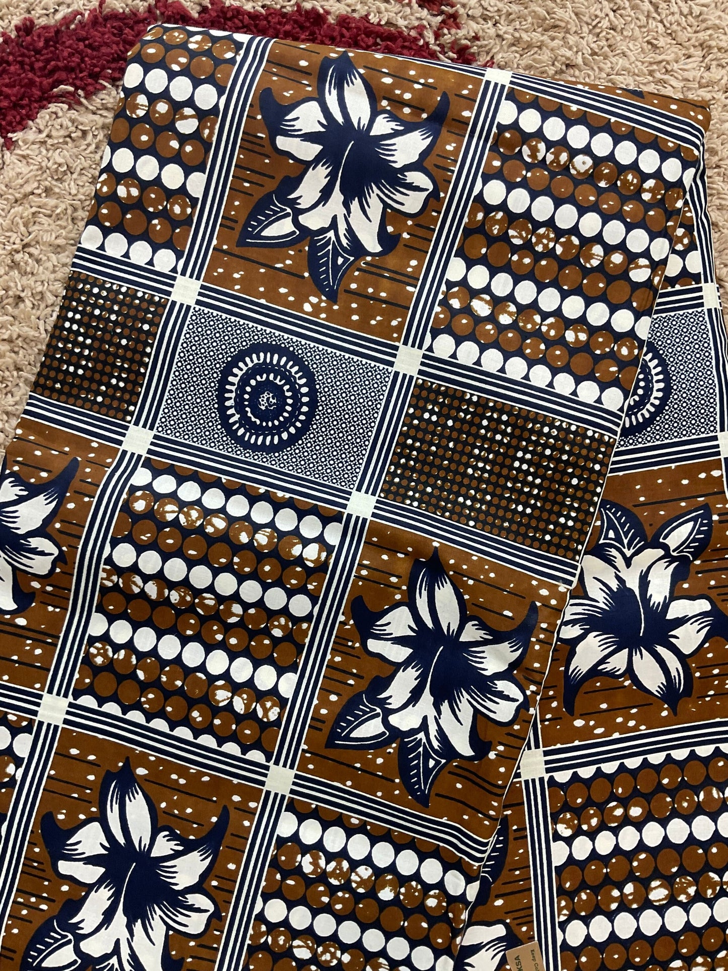 Multicolor African Fabric/African prints/ Ankara fabric/ African fabric per yard/ African fabric for crafts/ African fabri/FG06