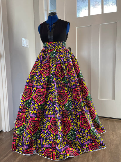 African skirt/Plus Size Clothing/Ankara Skirt/VA76