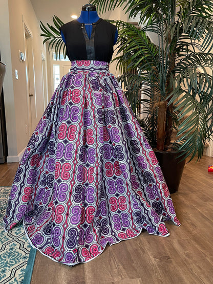African clothing maxi skirt/ African women clothing/ Ankara maxi skirt/ African print skirt/ Ankara long skirt/magenta skirt/Danshiki skirt/