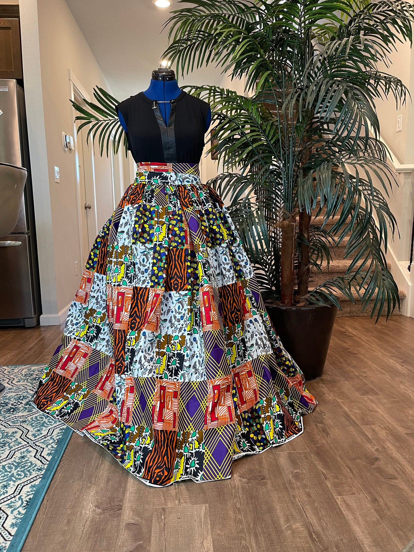 African Skirt/Ankara Skirt/Maxi Skirt/VA44