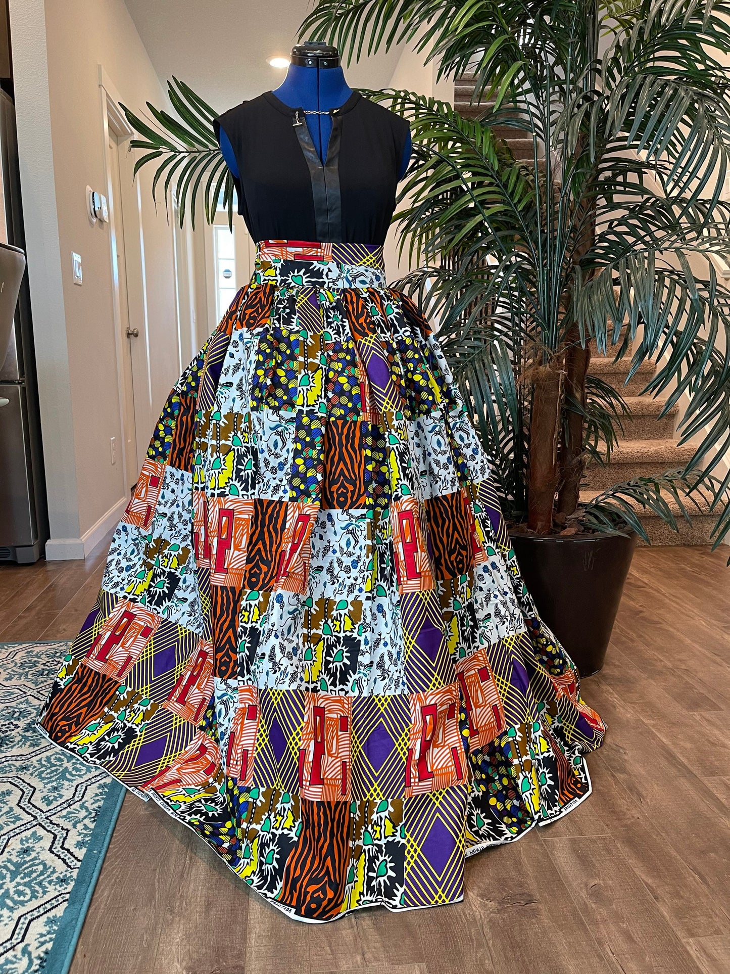 African Skirt/Ankara Skirt/Maxi Skirt/VA44