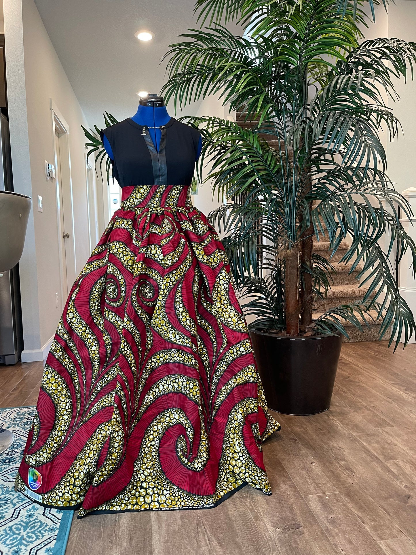 African Skirt/Ankara Skirt/Long Skirt/African Clothing/VA95
