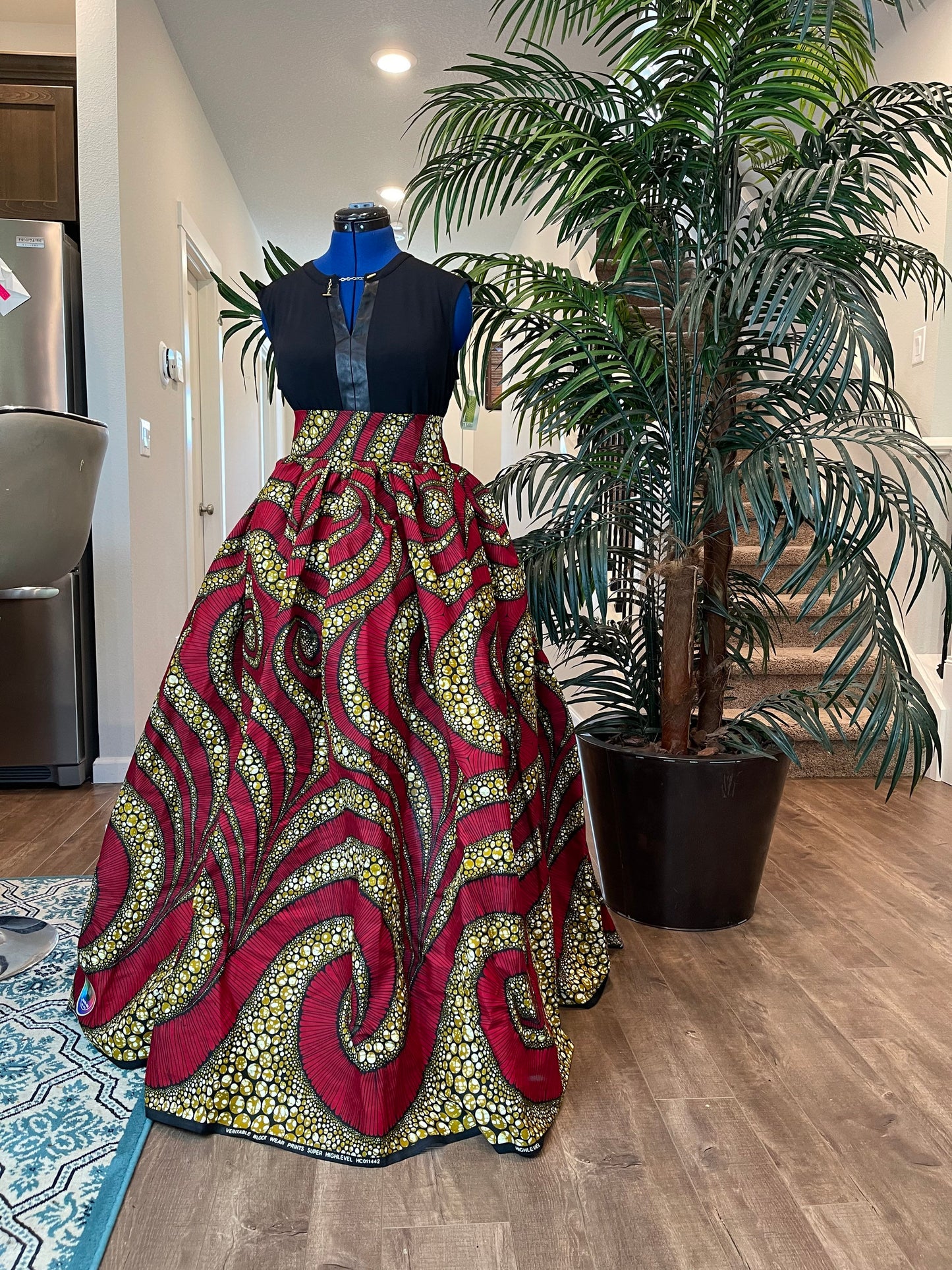 African Skirt/Ankara Skirt/Long Skirt/African Clothing/VA95
