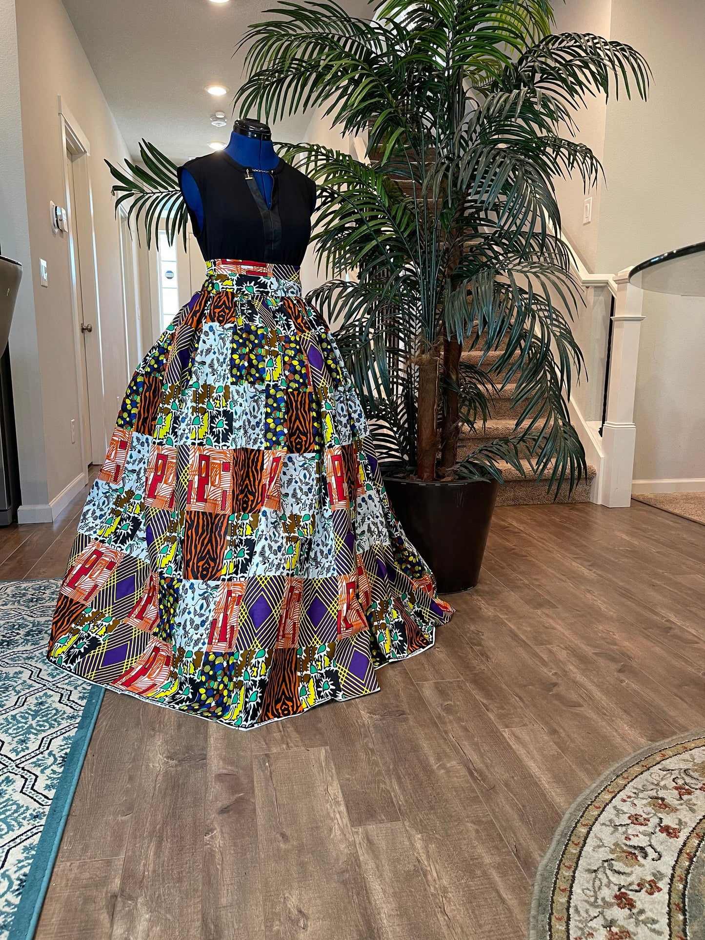 African Skirt/Ankara Skirt/Maxi Skirt/VA44