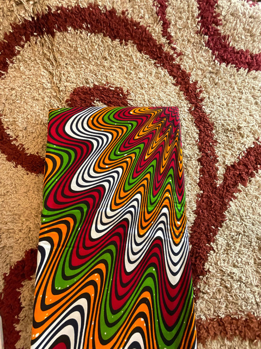 Multicolor African Fabric/African prints/ Ankara fabric/ African fabric per yard/ African fabric for crafts/ African fabri/FG44