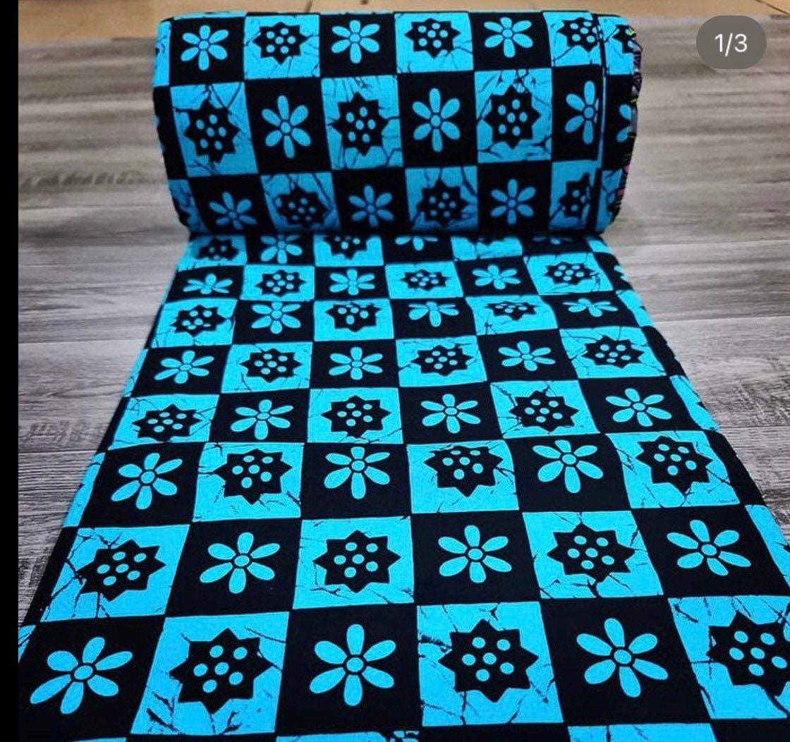 Teal and black African Fabric/African prints/ Ankara fabric/ African fabric by the yard/African fabric/ African fabric 6 yards/MK108