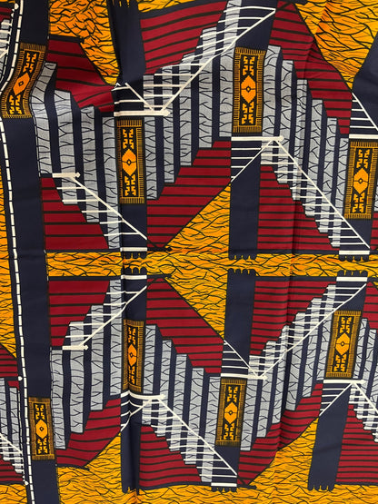 African Fabric/African prints/ Ankara fabric/ African print  / African fabric for crafts/ African headwrap/ African clothing/MK197