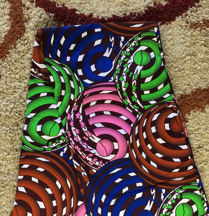 MulticolorAfrican Fabric/African print/African fabric by the yard /Hollandais/ African fabric/ African fabric 6 yards/FG88p