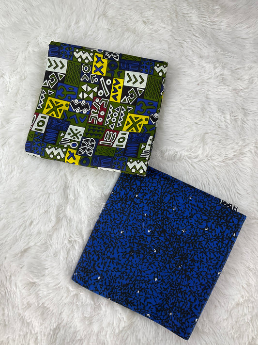 Mix and matched African Fabric/Ankara fabric/ African fabric by the yard/ Wax prints/ African fabric for apparel/MK431/Ankara/African Print
