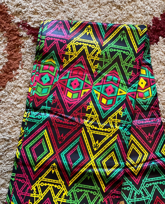 Multicolor African Fabric/African prints/ Ankara fabric/ African fabric per yard/ African fabric for crafts/ African fabri/FG60/Africa skirt
