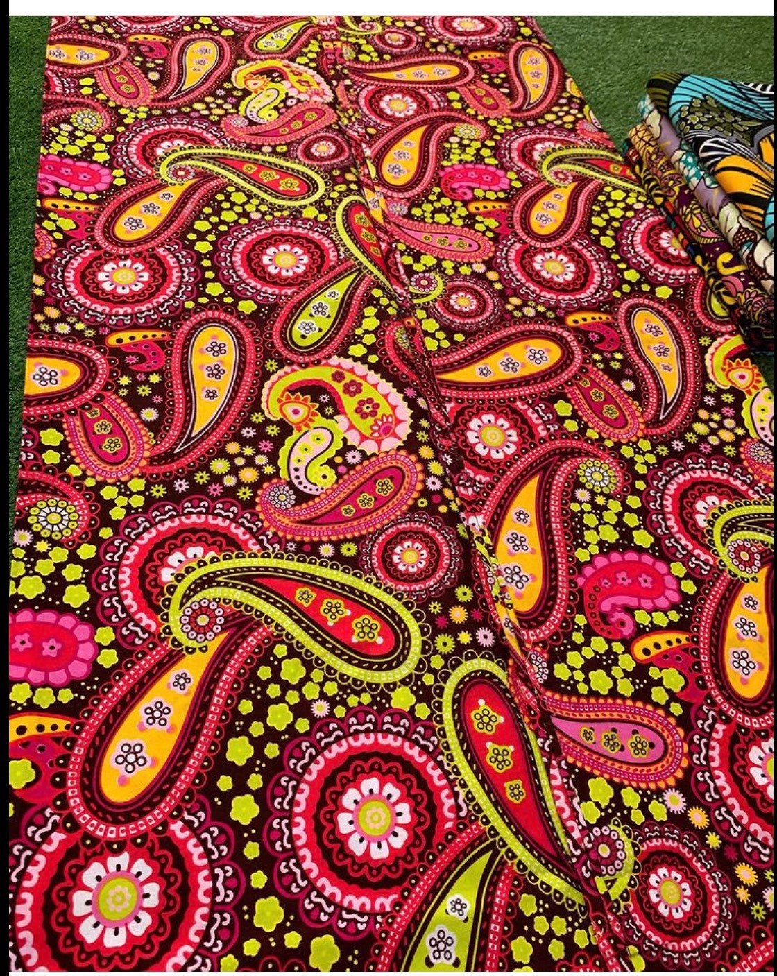 Red African Fabric/African prints/ Ankara fabric/ Wax print/ African fabric for decor/ African fabric for crafts/African headwrap/MK612g