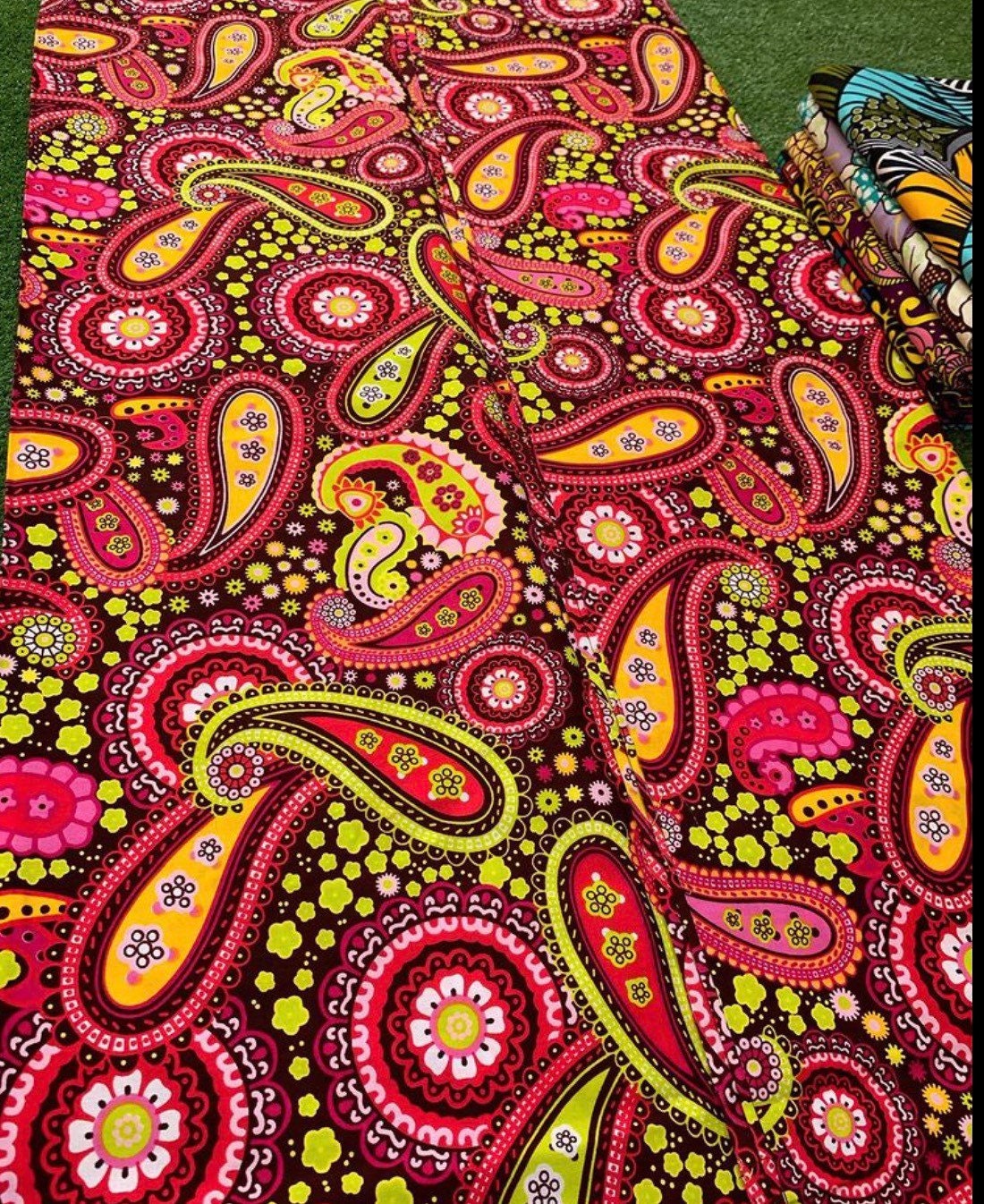 Red African Fabric/African prints/ Ankara fabric/ Wax print/ African fabric for decor/ African fabric for crafts/African headwrap/MK612g