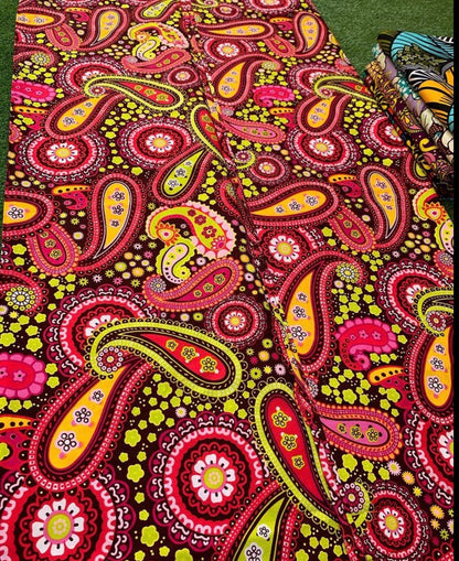 Red African Fabric/African prints/ Ankara fabric/ Wax print/ African fabric for decor/ African fabric for crafts/African headwrap/MK612g