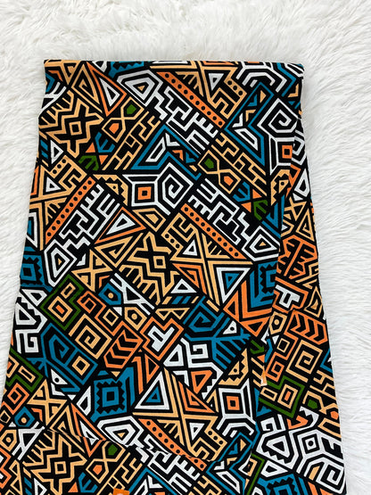 African Fabric/African prints/ Ankara fabric/ African wax/Hollandais/ by the yard fabric/ African print 6 yards/ African star fabric/MK132